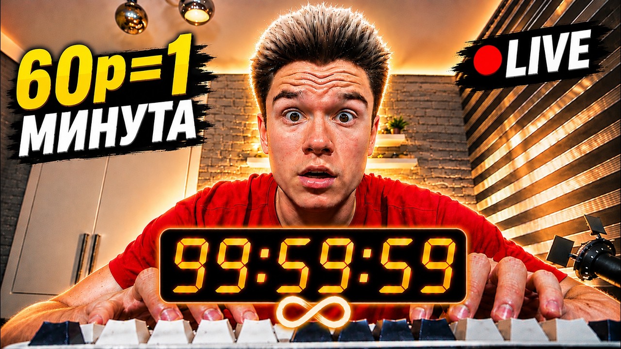 ЭТО КОНЕЦ?! БЕСКОНЕЧНЫЙ СТРИМ ? 60 рублей = 1 минута СТРИМА ! #6