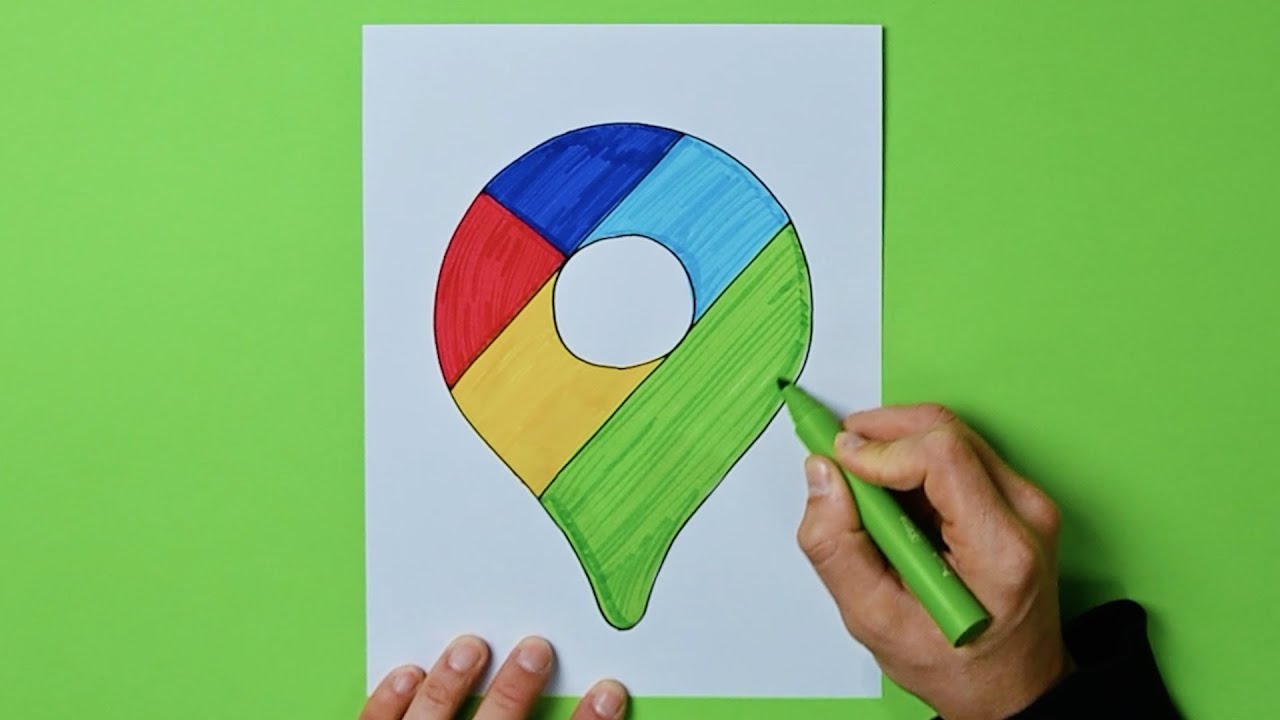 How to draw Google Maps logo