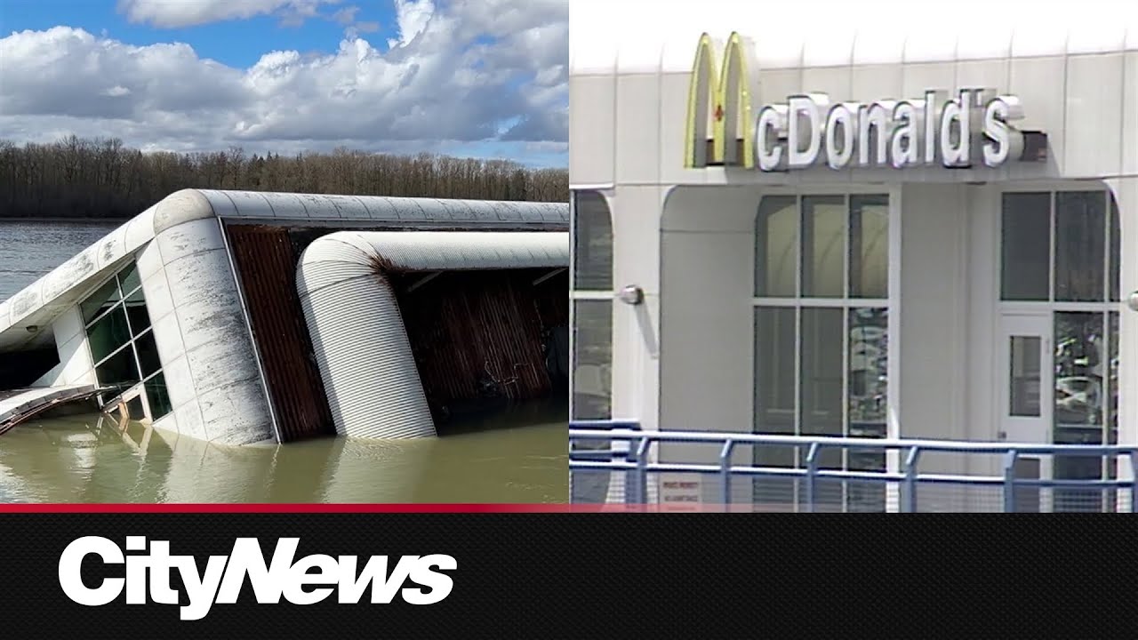 Iconic Expo 86 'McBarge' capsizes in Fraser River
