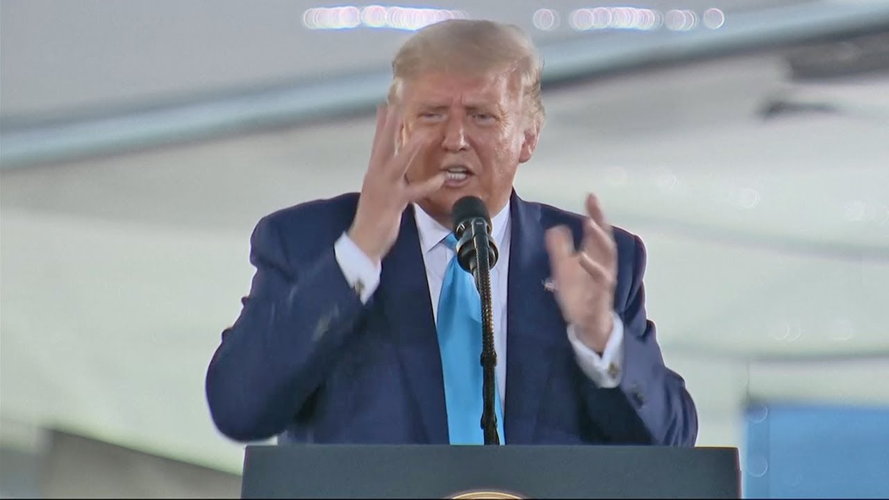 Trump mocks way Biden wears his mask and paper straws