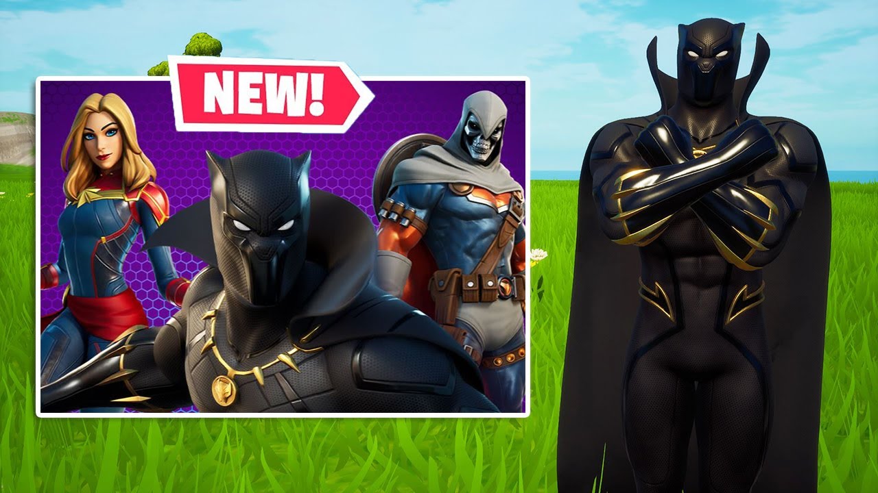 New BLACK PANTHER | CAPTAIN MARVEL | TASKMASTER Gameplay in Fortnite! (Royalty & Warriors Pack)