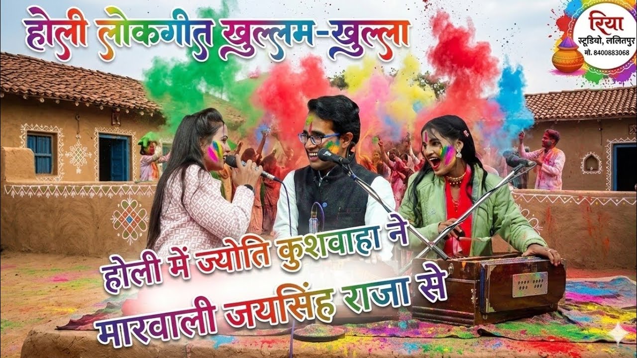 होली लोकगीत खुल्लम-खुल्ला🤣होली में ज्योति कुशवाहा ने मारवाली जयसिंह राजा सेJay Singh Raja ke lokgeet
