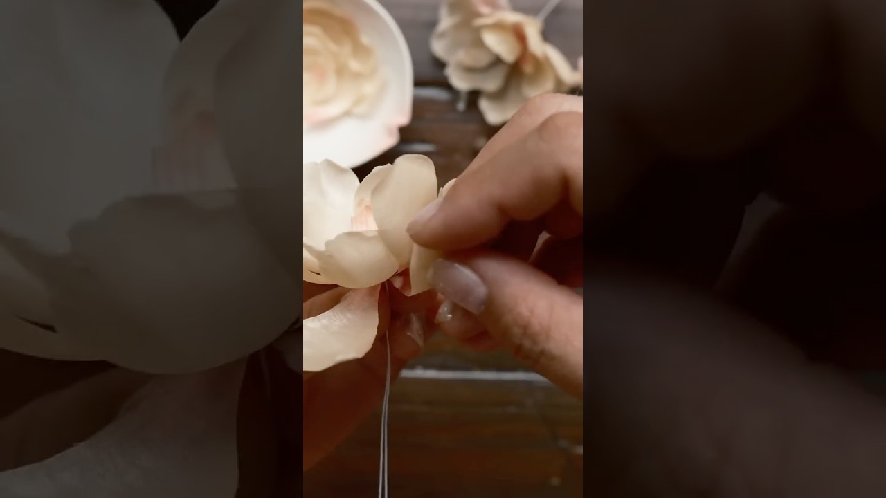 How I make fabric flowers. Ft.Butterfly Ranunculus #cottagecorelife #flowermaking #slowcraft