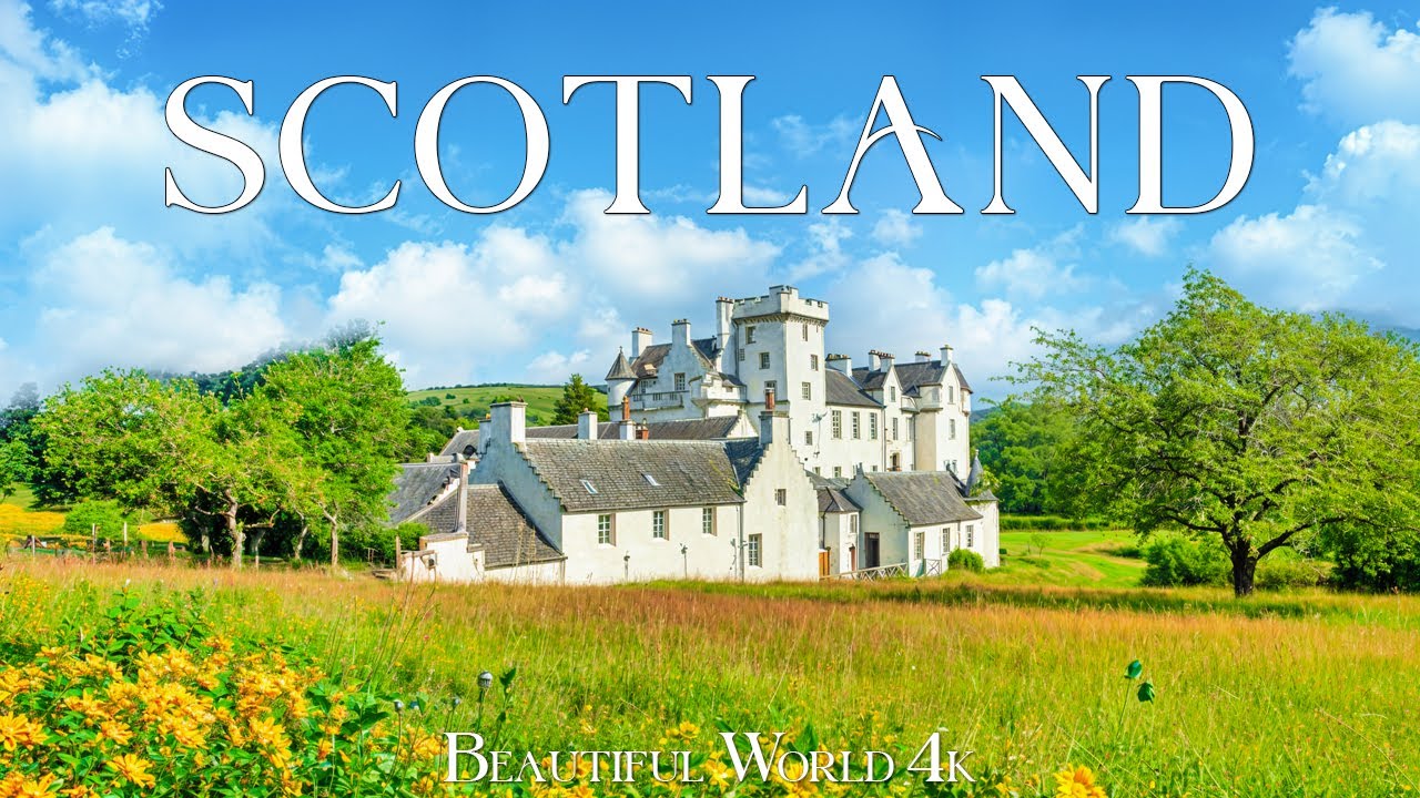Scotland 4K - Spring Magic with Rolling Green Hills and Blooming Valleys - 4K UHD