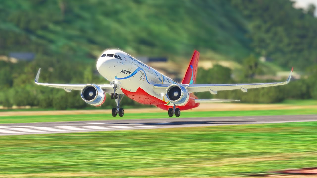 NSANE Takeoff! Airbus A320neo at Princess Juliana Airport