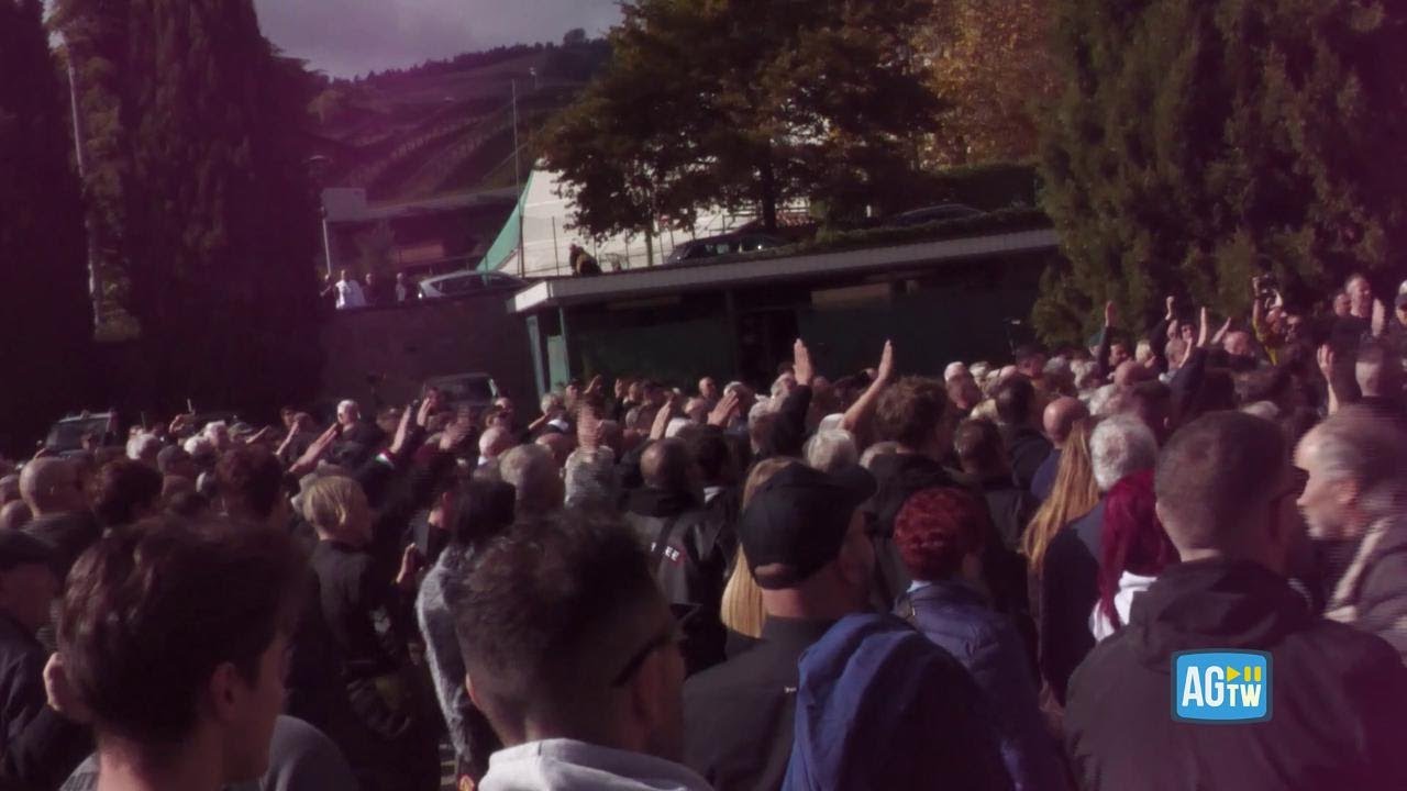 PREDAPPIO, saluti romani alla commemorazione per Mussolini