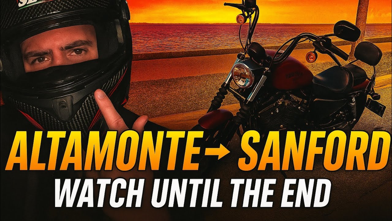 Florida Motorcycle Ride POV &ndash; Altamonte to Sanford Marina (Scenic Route Motovlog)