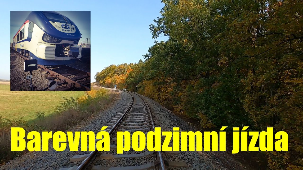 Cabview z vlaku #11 / podzimní barvy / Pardubice-Hlinsko / strojvedouci.com