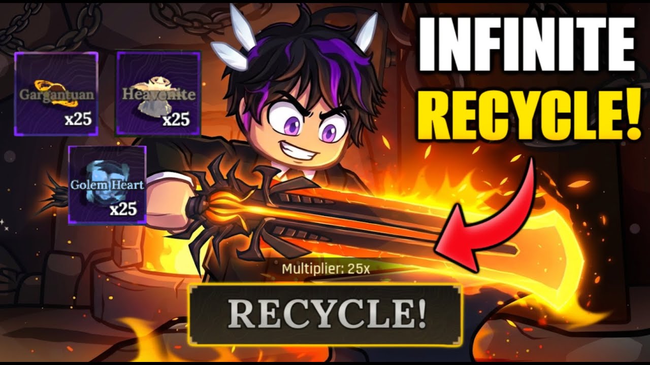 (HURRY BEFORE PATCH!) Infinite Recycle Glitch! in The Forge Roblox