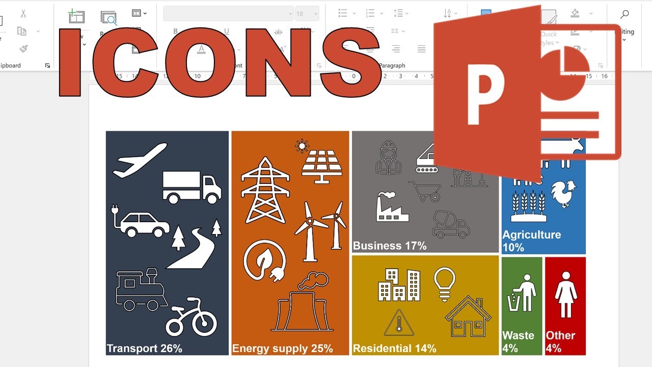 Icons in Microsoft Powerpoint