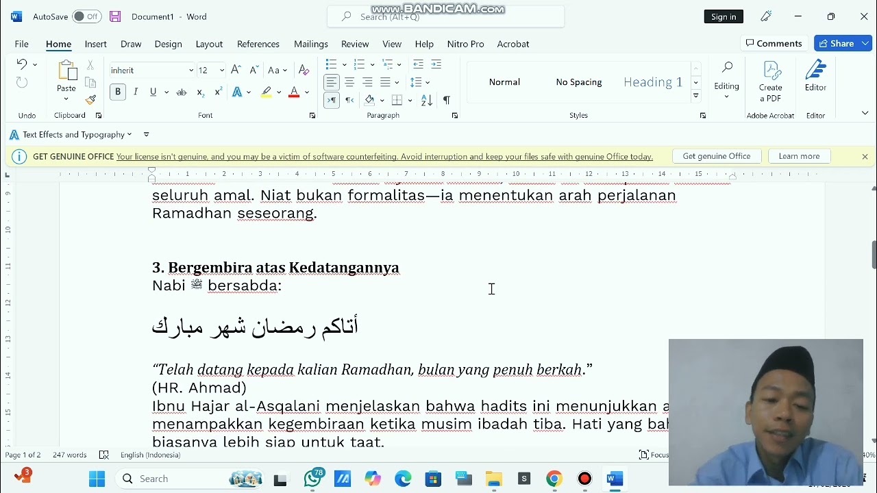 18-2-2026 | Pembelajaran dari Rumah : Persiapan  menyambut Ramadhan 1447 H