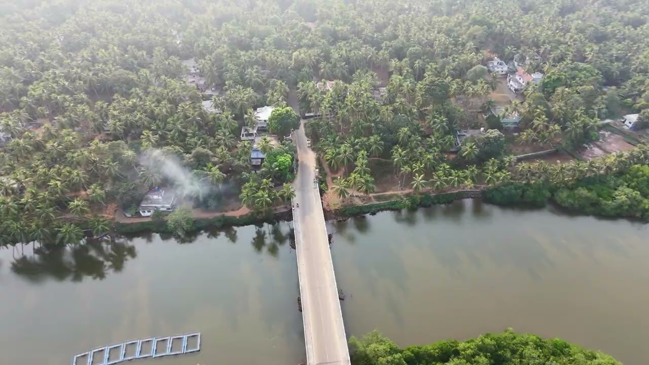 Kunjoolikkadavu Bridge from the Skies | Drone View | Tirur, Malappuram, Kerala