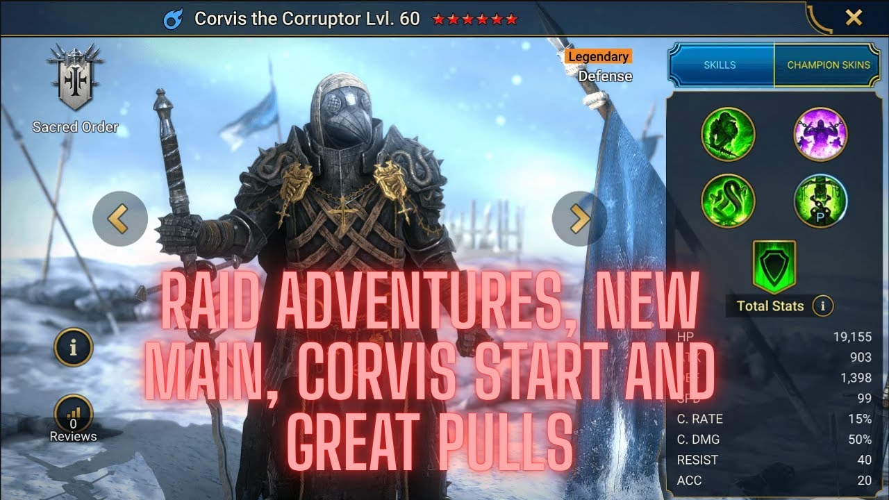Corvis start with Tuhanarak is OP think I found my main