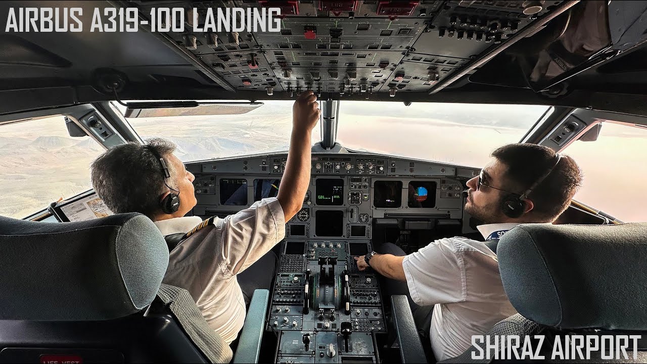 Iran Air Airbus A319-100 Landing at Shiraz Airport