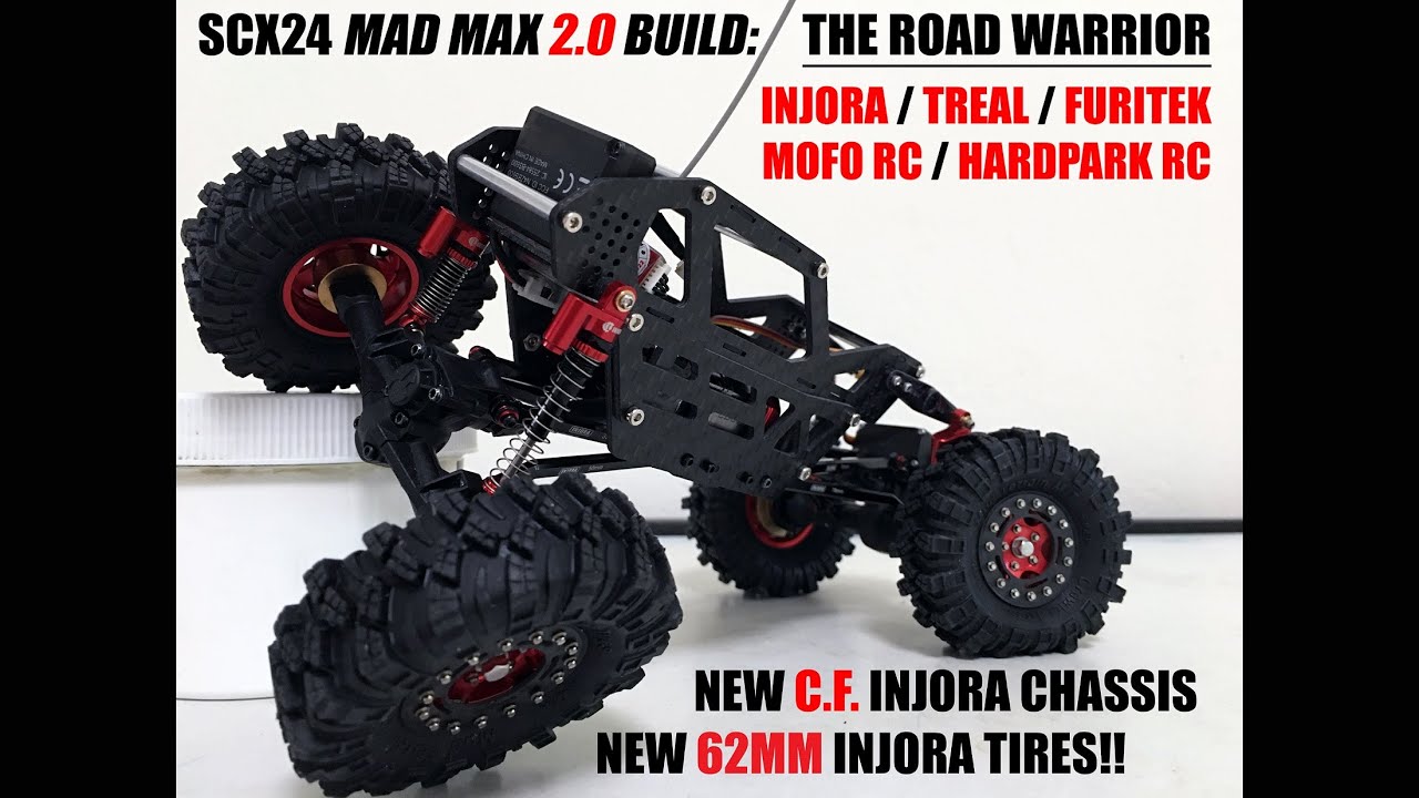 SCX24 CARBON FIBER ROCK BUGGY BUILD: MAD MAX 2.0 - INJORA, TREAL, MOFO, HARDPARK + NEW 62MM TIRES!