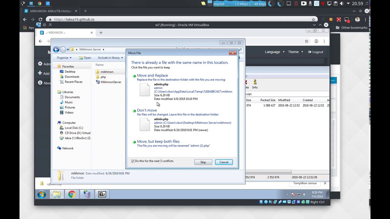 Update Mikhmon on Windows