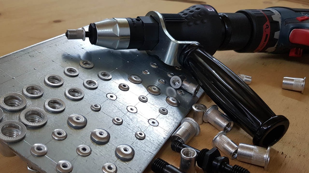 Tuerca remachable para taladro atornillador
