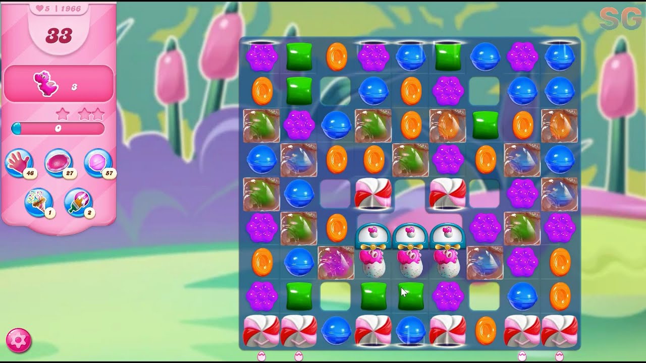 Candy Crush Saga Level 1966 (No Boosters)