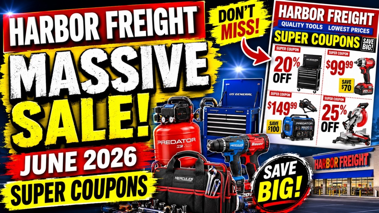 Самая большая распродажа в Harbor Freight? Обзор суперкупонов за июнь 2026 года. Что стоит покупа...