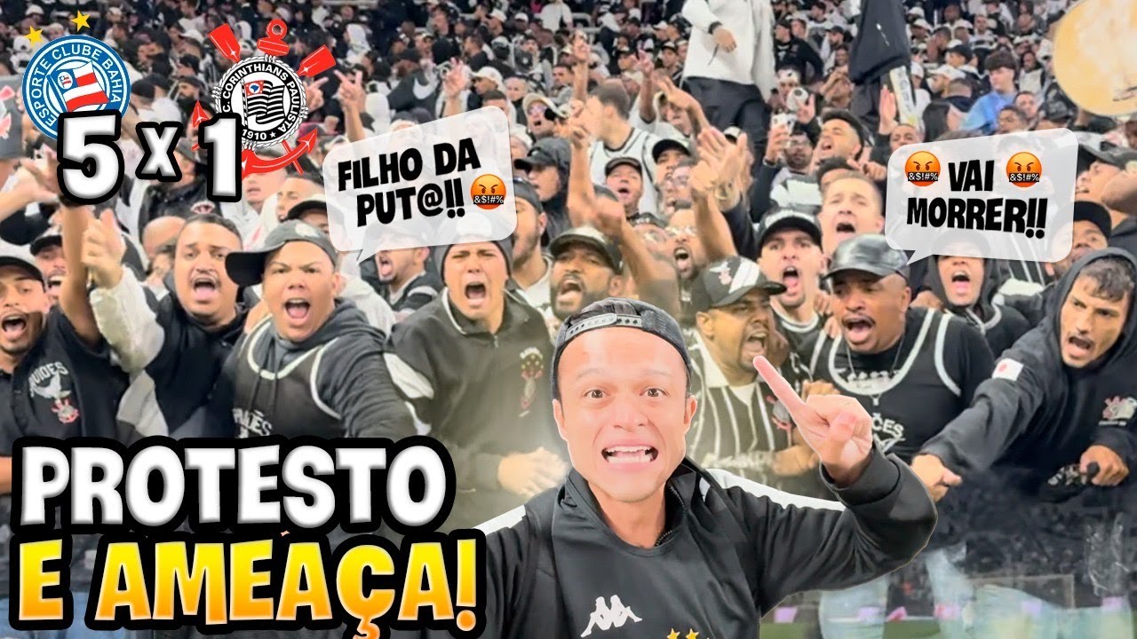 TORCIDA DO CORINTHIANS AME4ÇA DIRETORIA E JOGADORES DEPOIS DA GOLEADA!! Corinthians 1 x 5 Bahia
