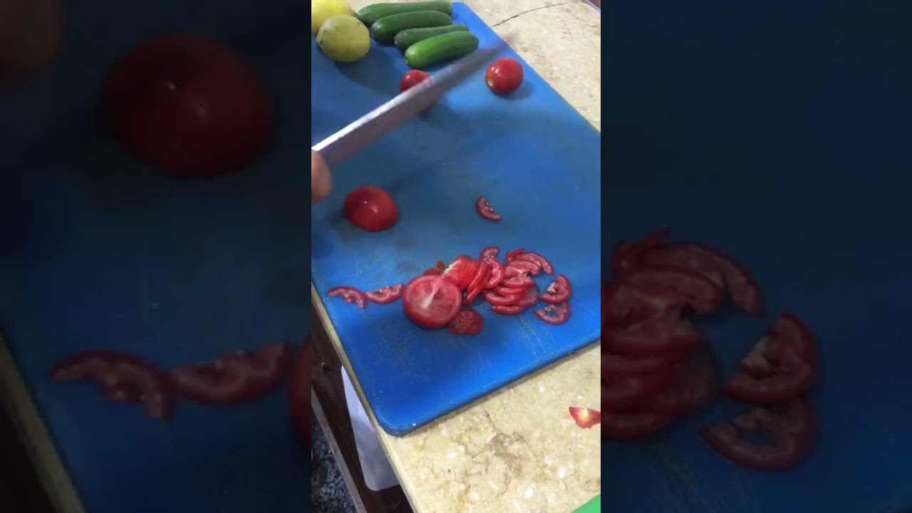 تعليم التقطيع بسكين (الفرم)#عمران_اليونس