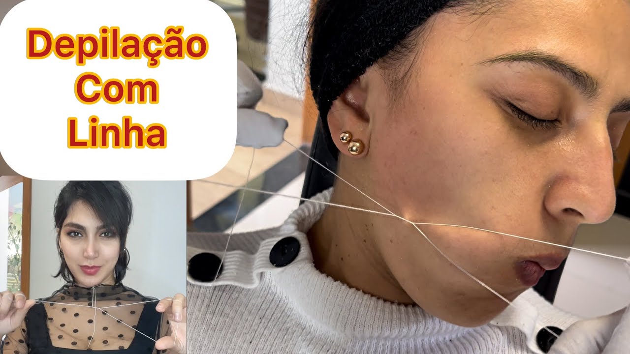 Como Fazer Depilação Com Linha Passo a Passo | آموزش کامل بند انداختن #depilação #linha #egípcia