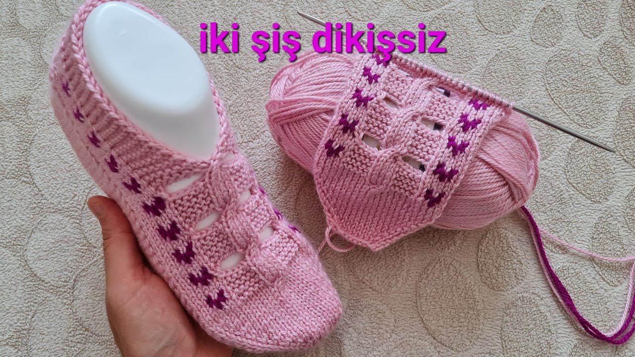Beşşiş görünümlü dikişsiz iki şiş patik ✅️ #dikişsizikişişpatik ✅️ @divapatik