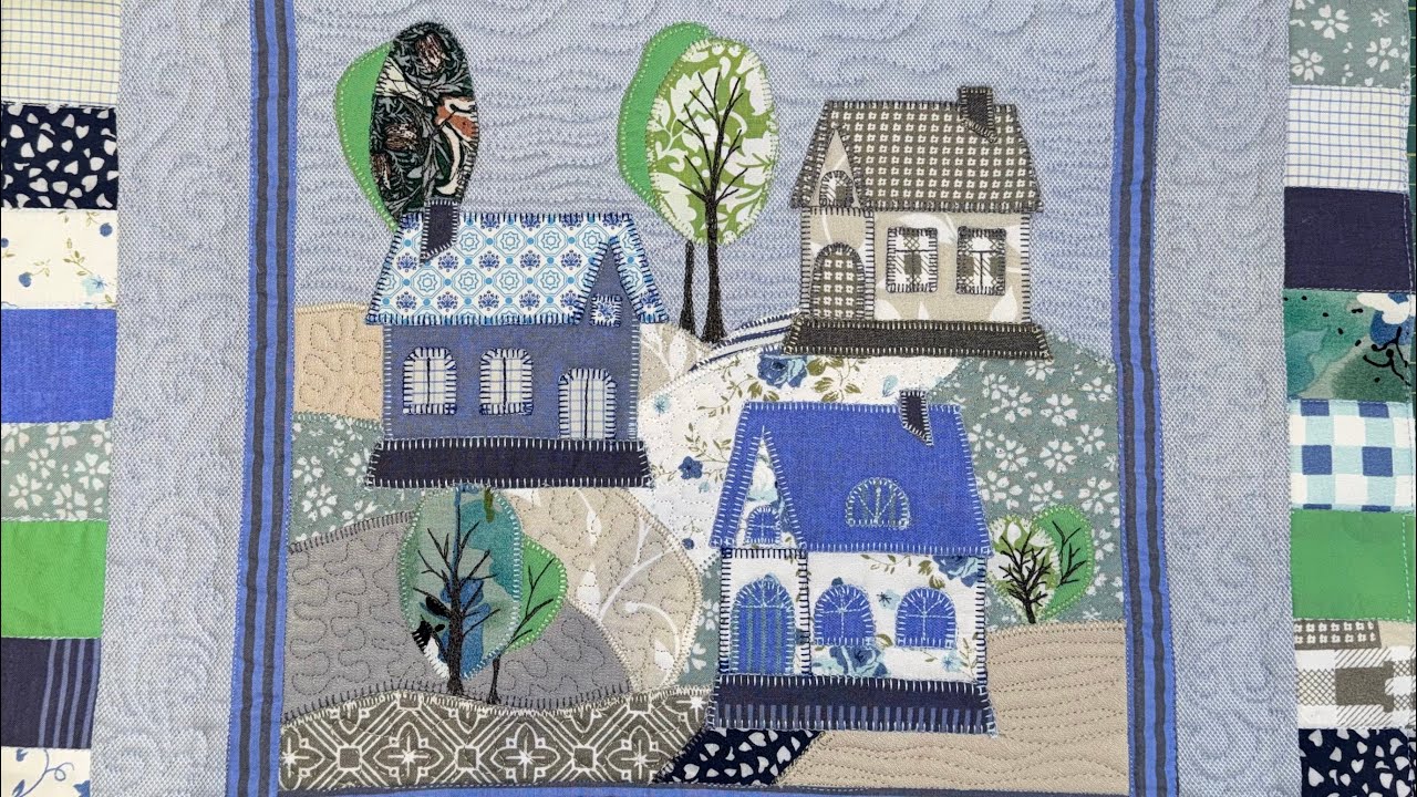 Домики из ткани.Аппликация из ткани.Лоскутные домики.Patchwork 🏠✂️🏡