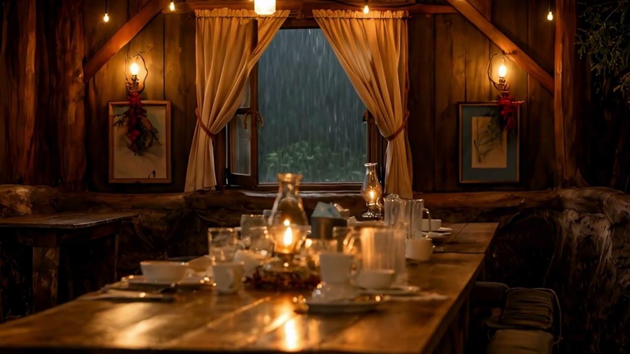 Simple Living 🌧 Rainy Night st Home 🌧 Soft Wind & Peaceful Evening Ambience