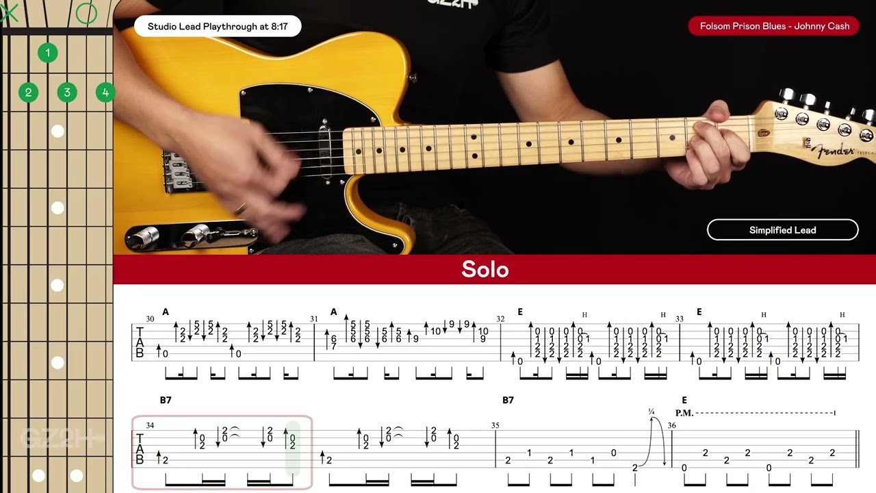 Folsom Prison Blues Guitar Cover Johnny Cash 🎸|Tabs + Chords|