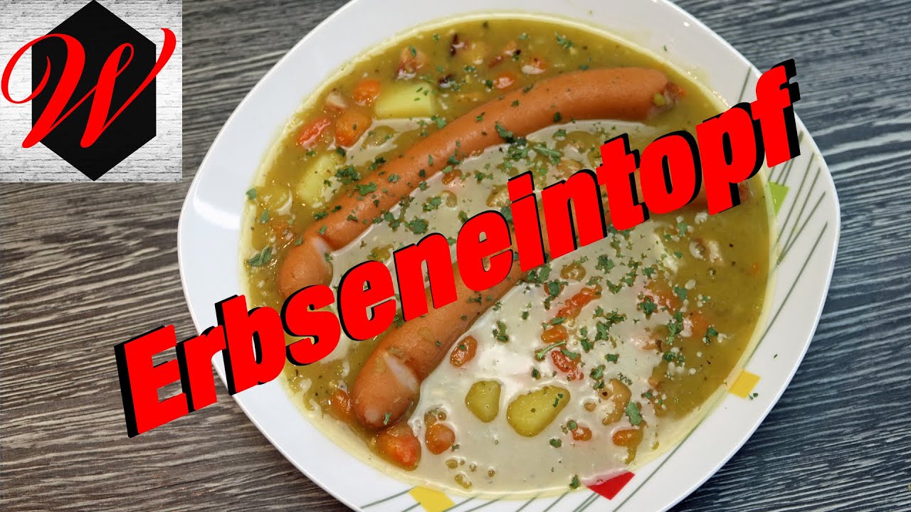 Erbseneintopf einfach und lecker // 4k Video //