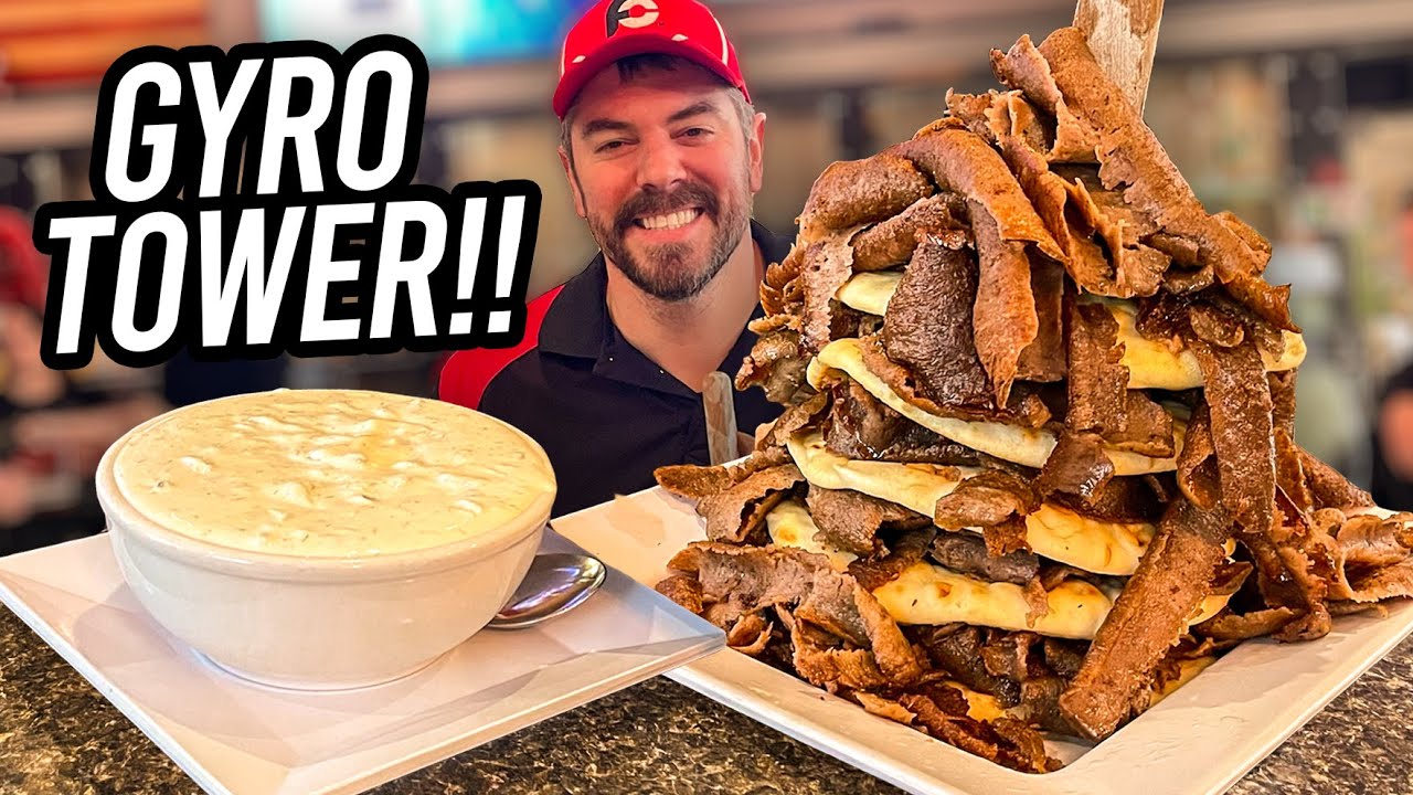 Coliseum's Man vs Food Greek Gyro Challenge (After Losing 100lbs)