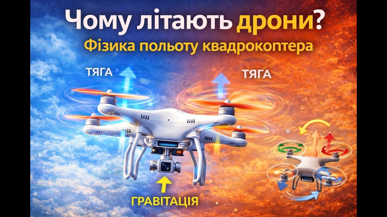 Чому літають дрони? Фізика польоту квадрокоптера