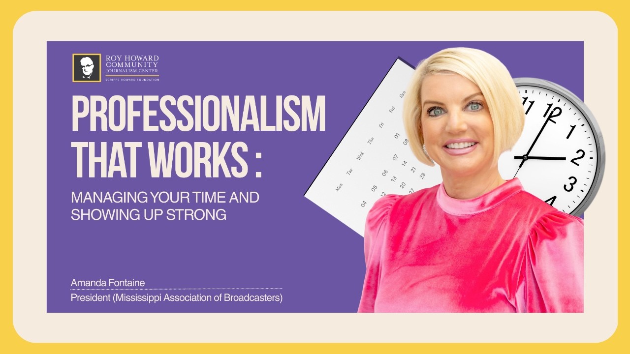 Professionalism that works: Mange your time and show up strong — RHCJC News Live