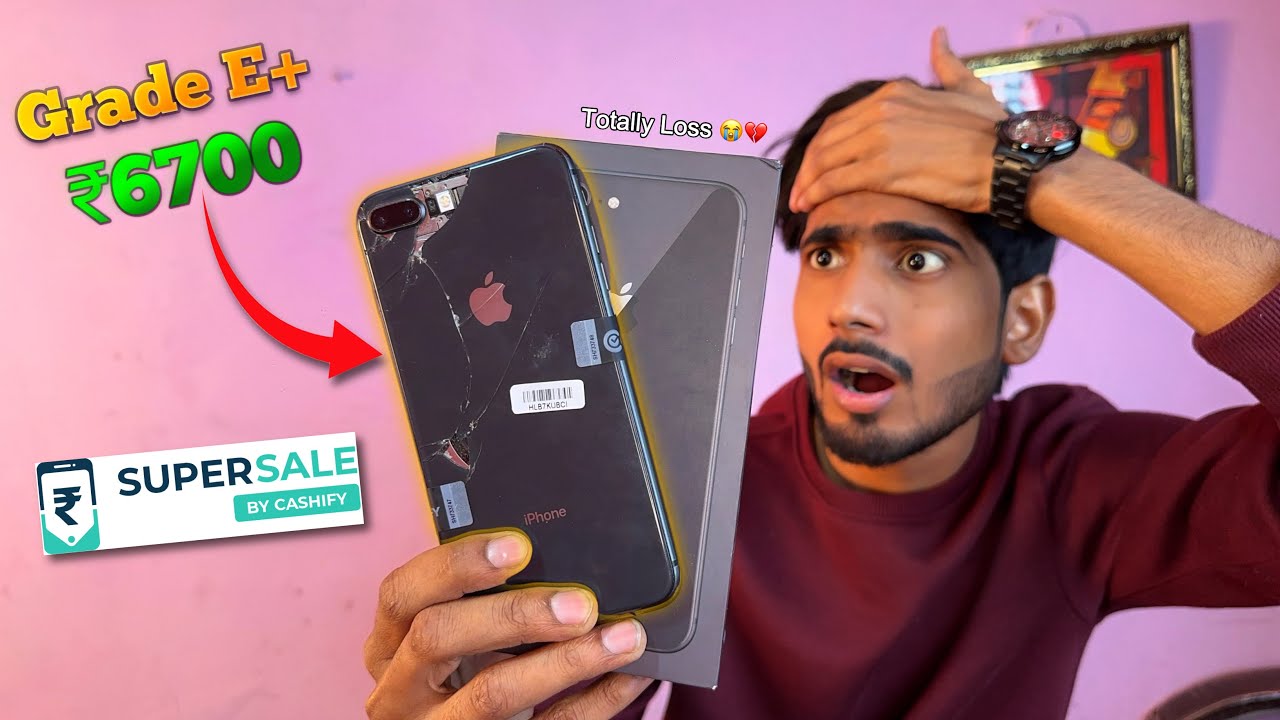 Unboxing iphone 8 plus 64gb ₹6700🤯🔥| Grade E+ | Refurbished iphone | Cashify Supersale | Full Review