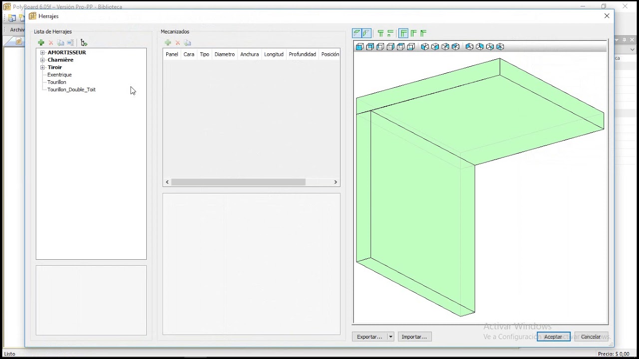 Como agregar herrajes en Polyboard