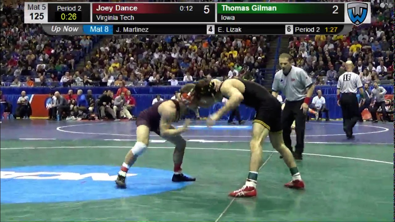2015 NCAA Championships - 125 lbs - Joey Dance vs Thomas Gilman