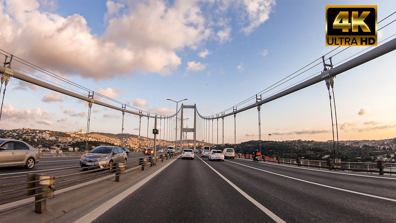 Istanbul Driving Tour [4K60fps]- Asia to Europe, Europe to Asia