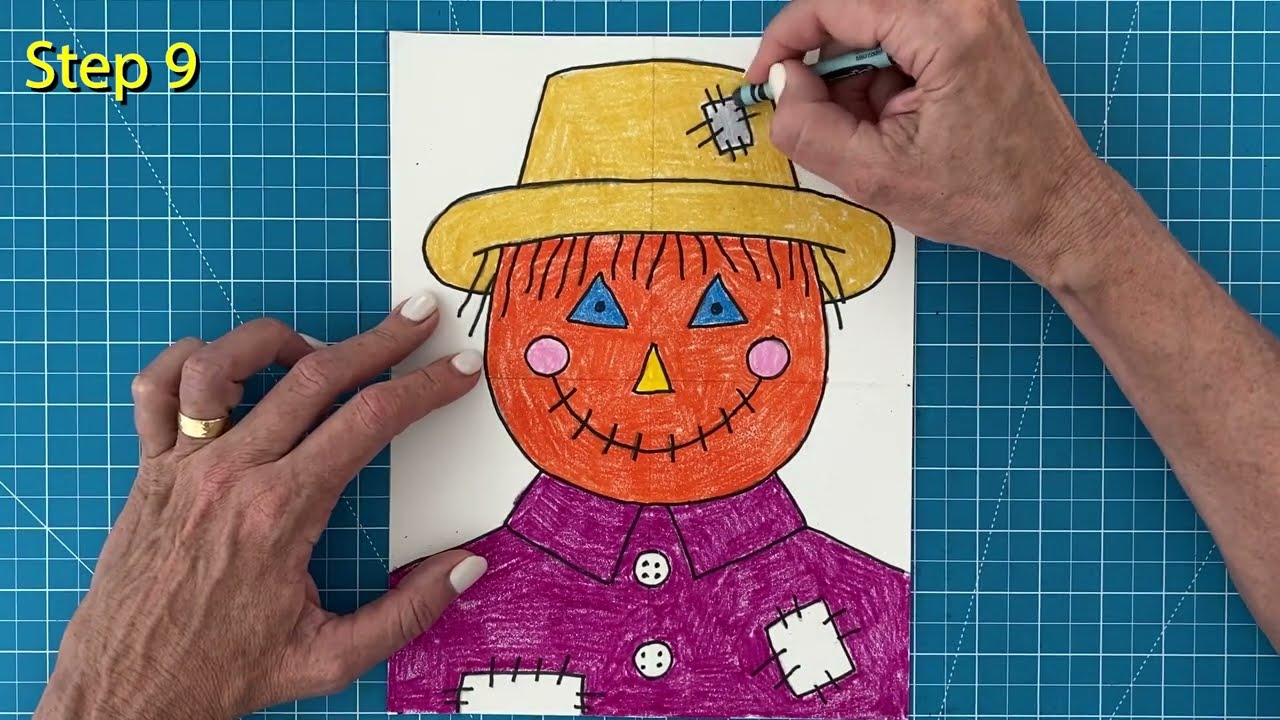 How to Draw a Scarecrow Face