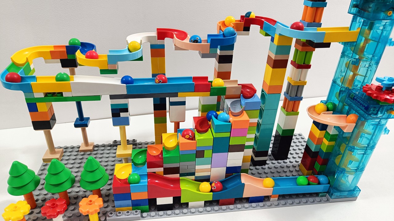 This LEGO Marble Run Tower Gets Faster Every Second… Wait for the Final Drop 😳🌈 Compilation