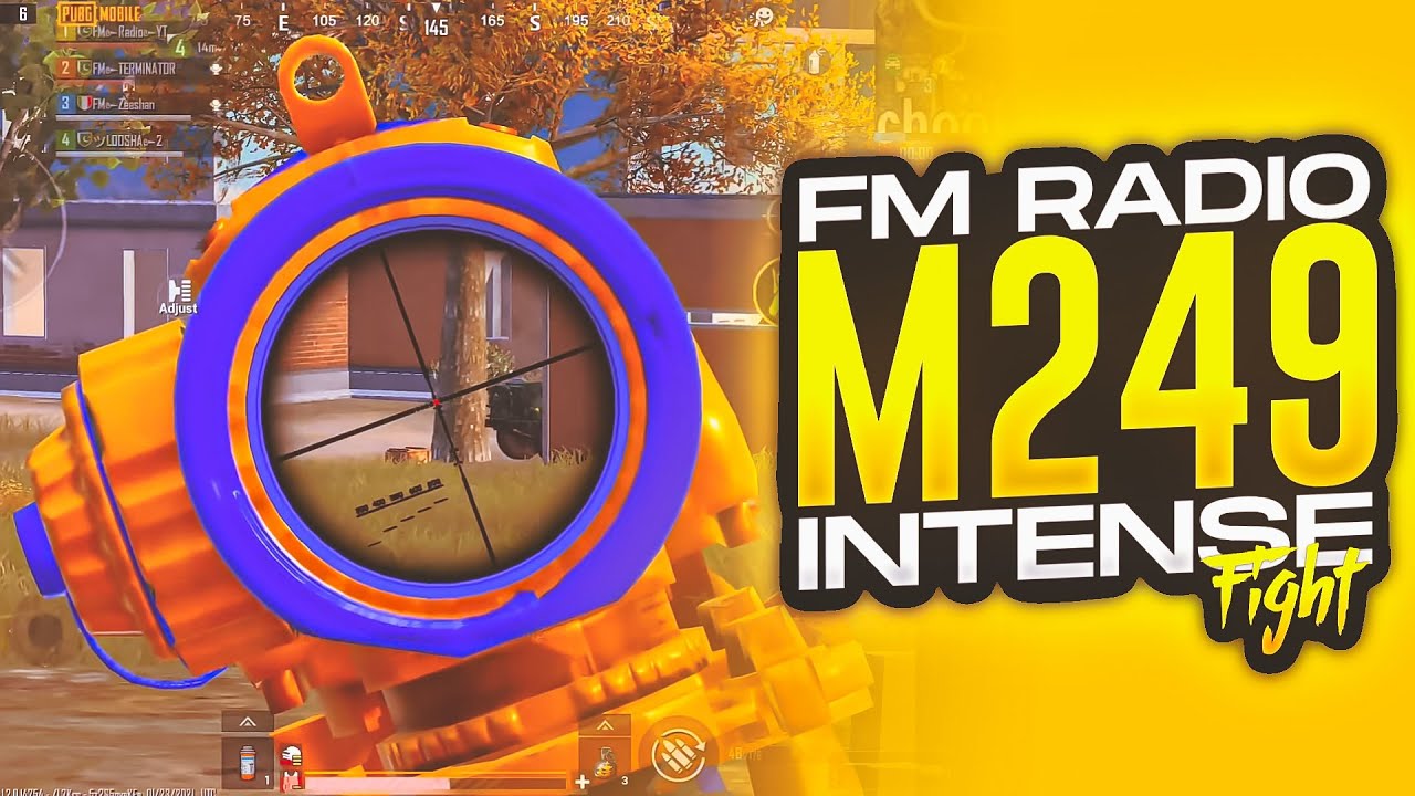 M249 Intense Fight & Funny Gameplay FM Radio Gaming -PUBG Mobile