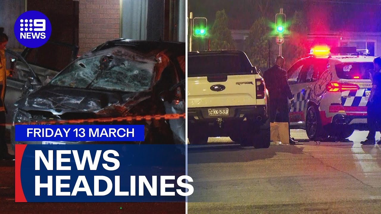 Teen dies in stolen car crash; Brawl turns into shooting in Sydney | 9 News Australia