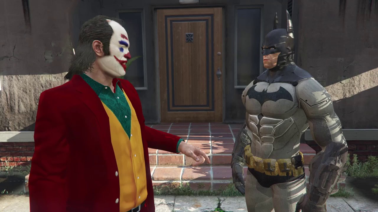 joker falls and makes batman laugh