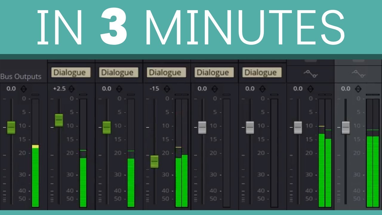 DaVinci Resolve Fairlight Bussing In 3 Minutes