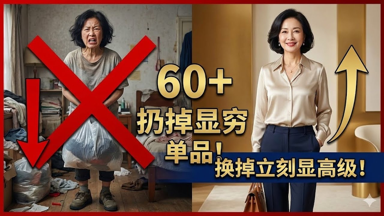 女人過了60歲，請扔掉這10種“顯窮單品”！穿得再貴也沒氣質，換掉它們立刻顯高級！#女人過了60歲 #顯窮單品 #高級感穿搭 #時尚秘訣 #優雅氣質 #六十後依然美麗 #穿搭改造
