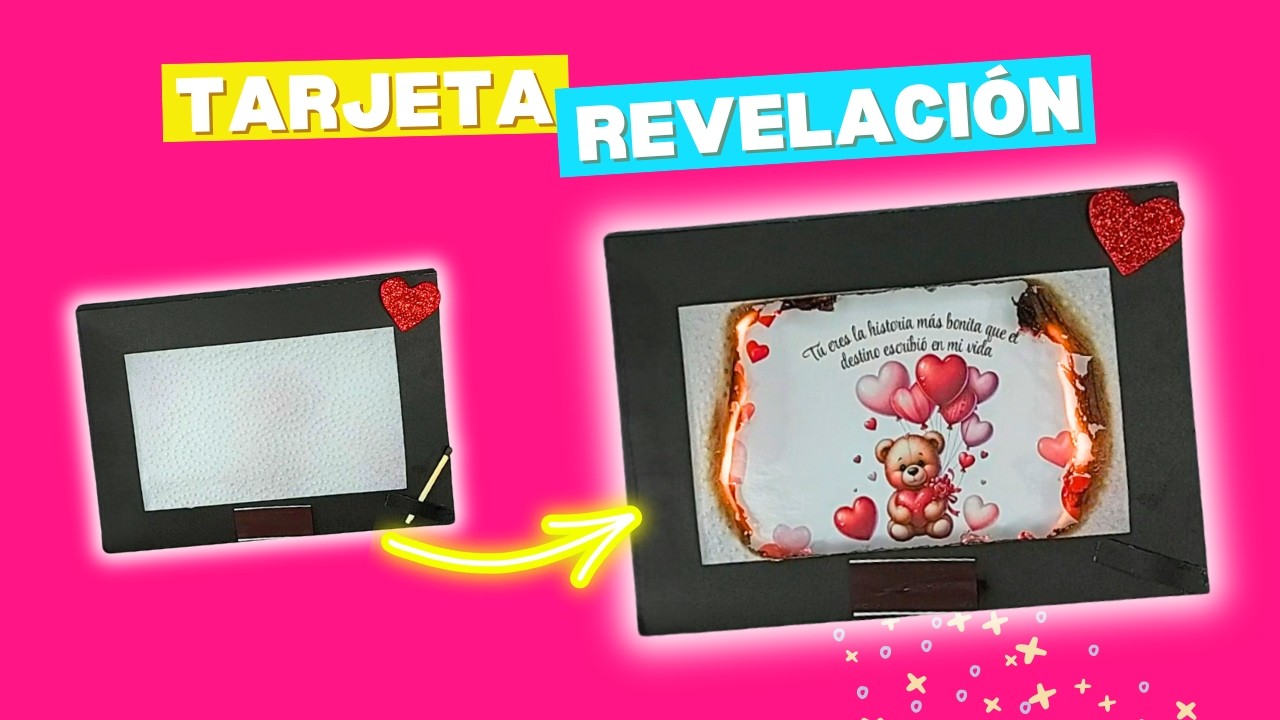 🔥 DIY Tarjeta | CARTA que se Quema - Sorpresa con FUEGO | Manualidad FÁCIL | AMOR | San Valentín