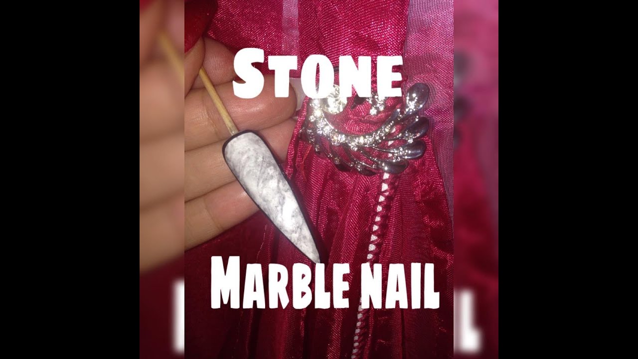 Εφέ Μάρμαρου με ημιμόνιμο!! / Stone marble nails with gel polish