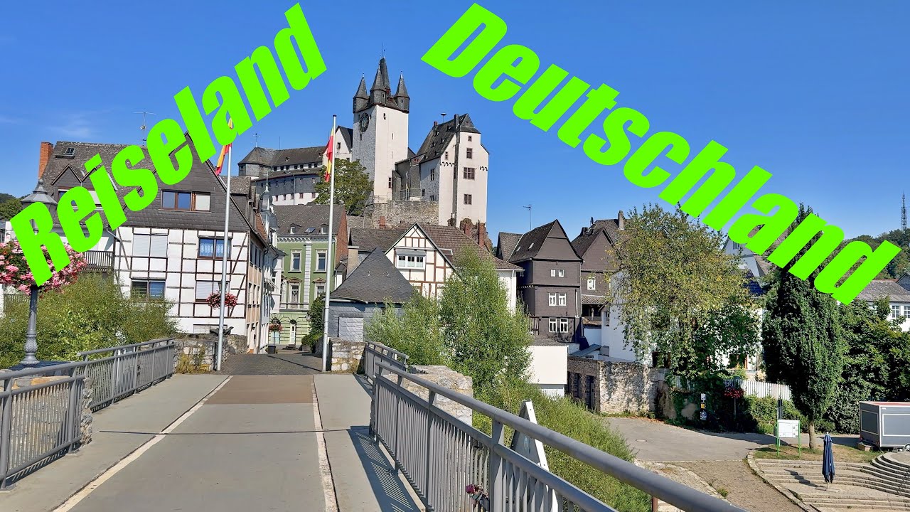 Urlaub in Deutschland.  Kleine Reise entlang der Lahn.
