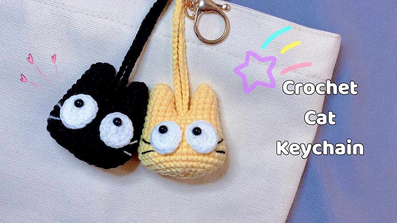 How To Crochet Cat Keychain 🐱 | Cat Amigurumi | Móc Móc Khoá Mèo | Xuxu Crochet