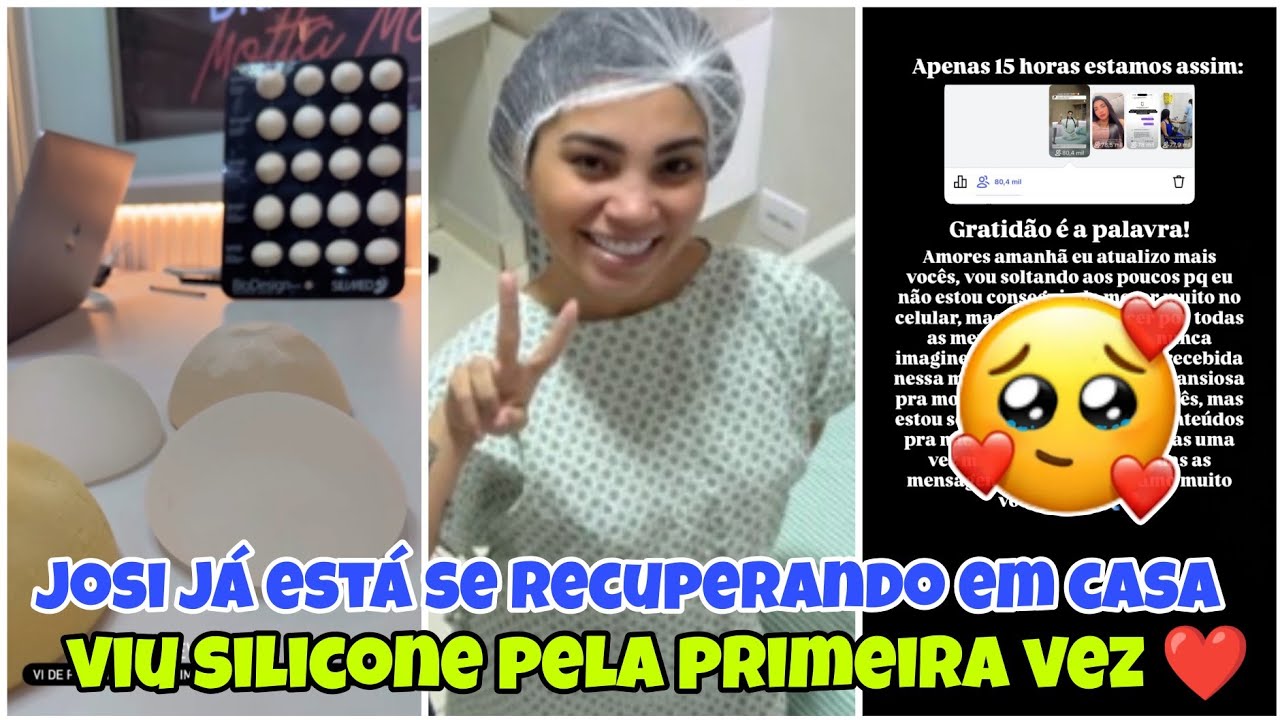 Josi Vidal+ viu silicone pela primeira vez+ já está de recuperando em casa 🙌🏻